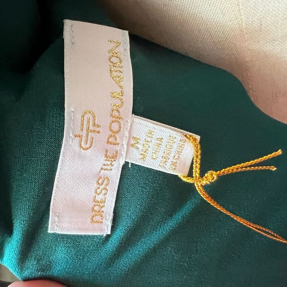 Dress the Population Natalie Dress, Style# DDR270-1233, Size medium Deep Emerald - Picture 8 of 11